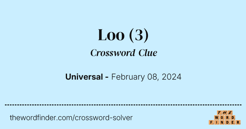 Loo crossword clue image