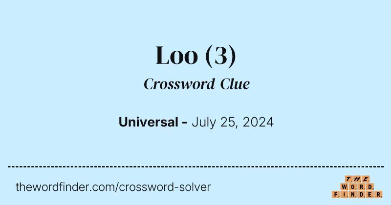 Loo crossword clue image