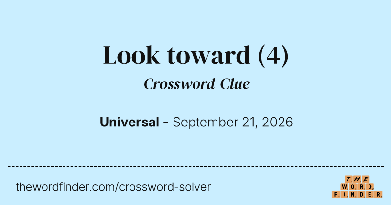 Look toward crossword clue image