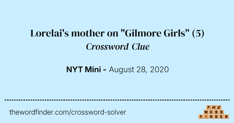 Lorelai's mother on "Gilmore Girls" crossword clue image