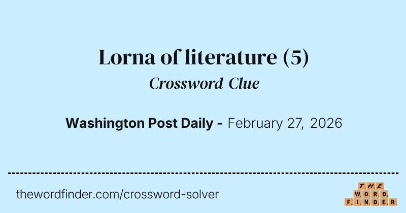 Lorna of literature crossword clue image