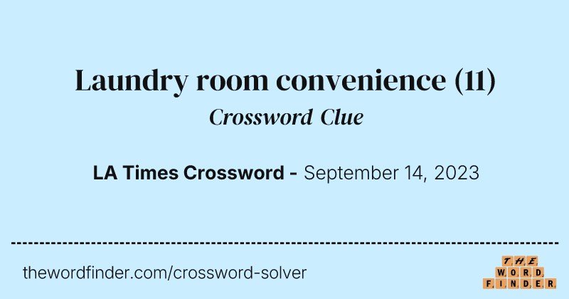 Laundry room convenience crossword clue image