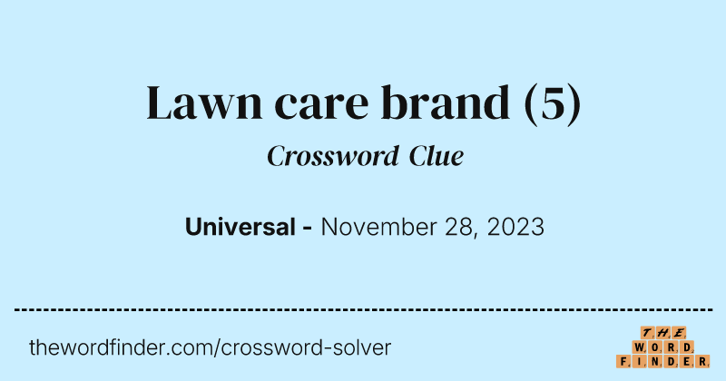 Lawn care brand crossword clue image