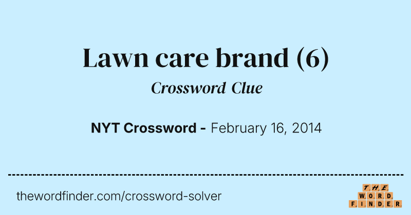 Lawn care brand crossword clue image