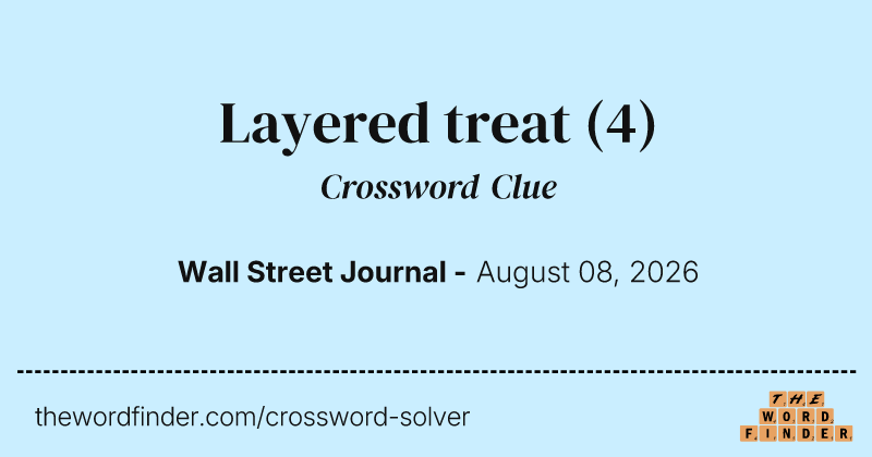 Layered treat crossword clue image