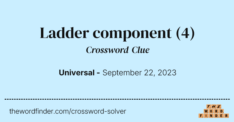 Ladder component crossword clue image