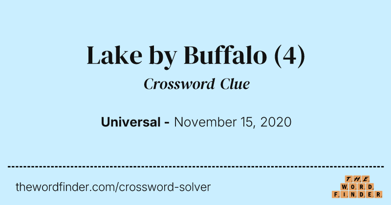 Lake by Buffalo crossword clue image