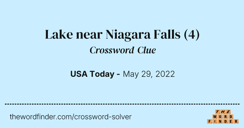 Lake near Niagara Falls crossword clue image