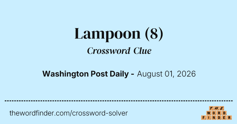 Lampoon crossword clue image