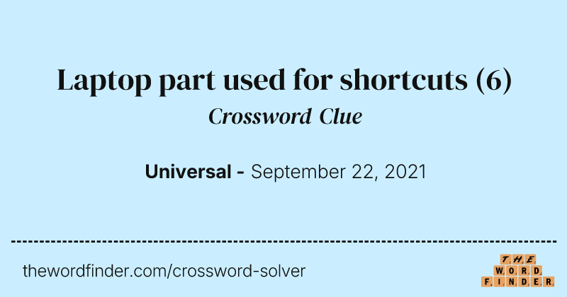 Laptop part used for shortcuts crossword clue image