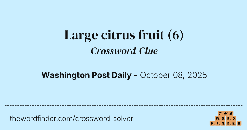 Large citrus fruit crossword clue image