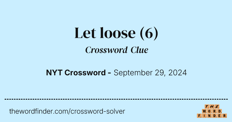 Let loose crossword clue image