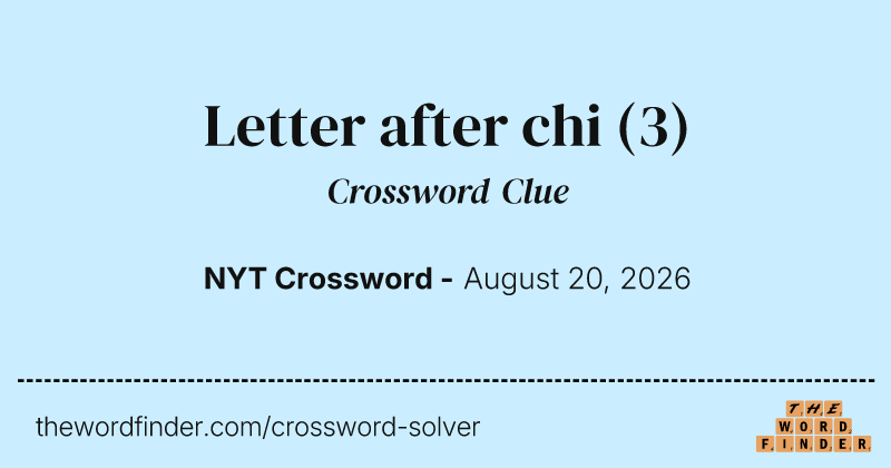 Letter after chi crossword clue image