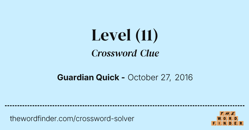 Level crossword clue image