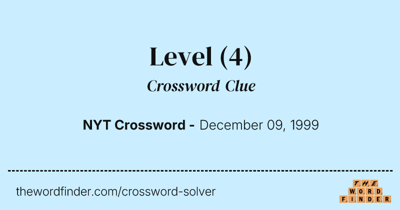 Level crossword clue image