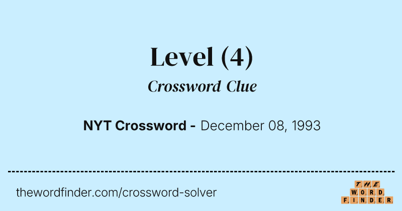 Level crossword clue image