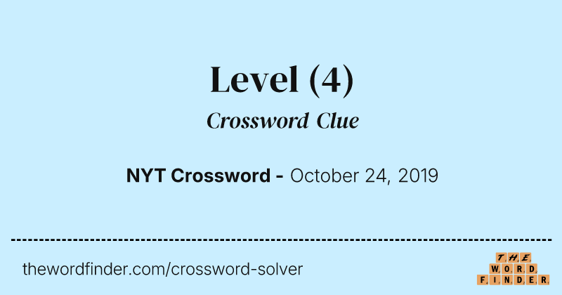 Level crossword clue image