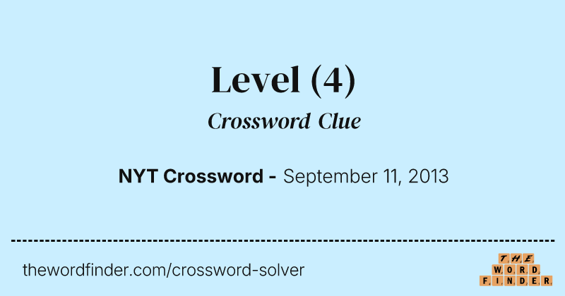 Level crossword clue image
