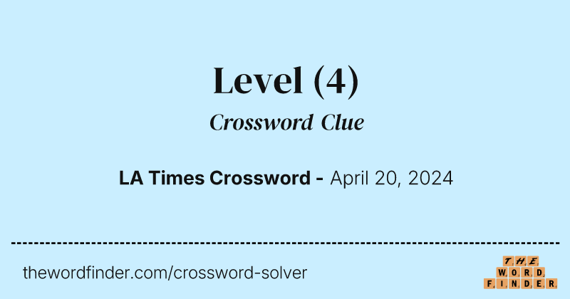 Level crossword clue image