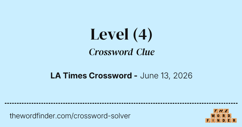 Level crossword clue image