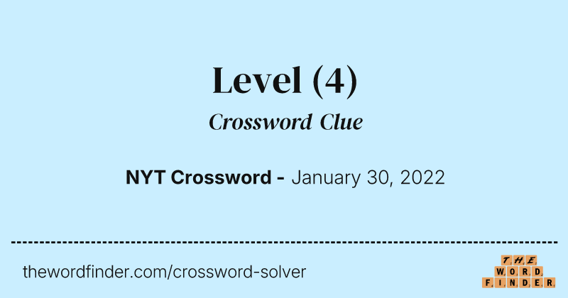 Level crossword clue image