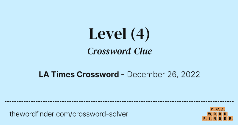 Level crossword clue image