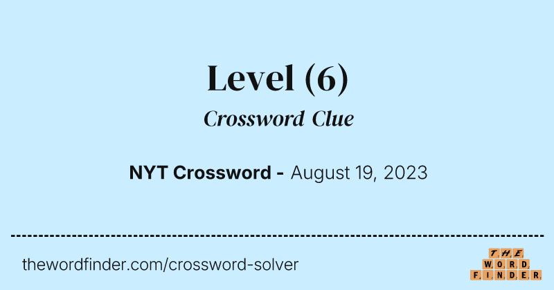 Level crossword clue image