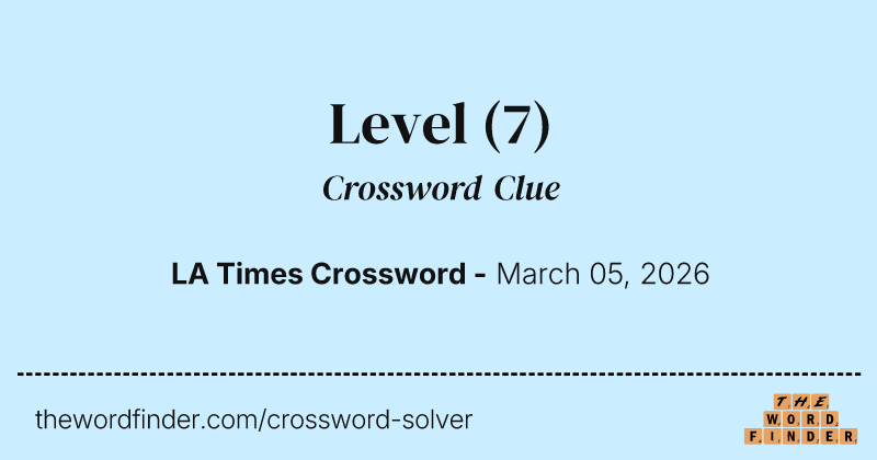 Level crossword clue image