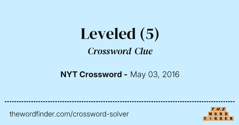 Leveled crossword clue image