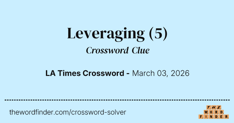 Leveraging crossword clue image