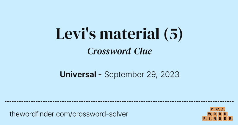 Levi's material crossword clue image