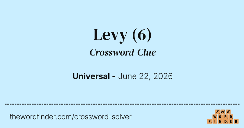Levy crossword clue image