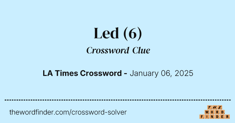 Led crossword clue image