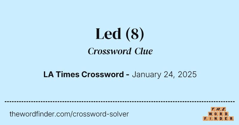 Led crossword clue image