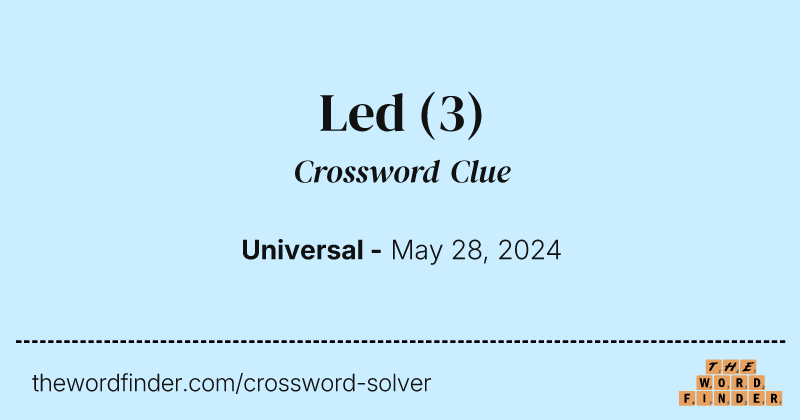 Led crossword clue image
