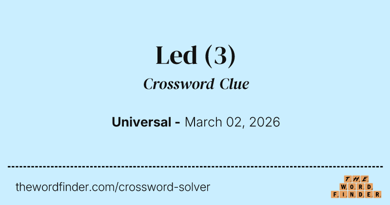 Led crossword clue image