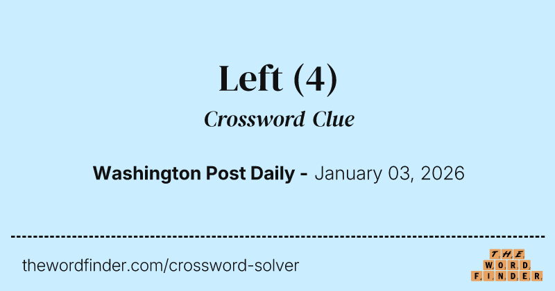 Left crossword clue image