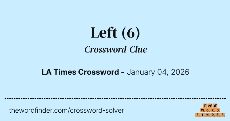 Left crossword clue image