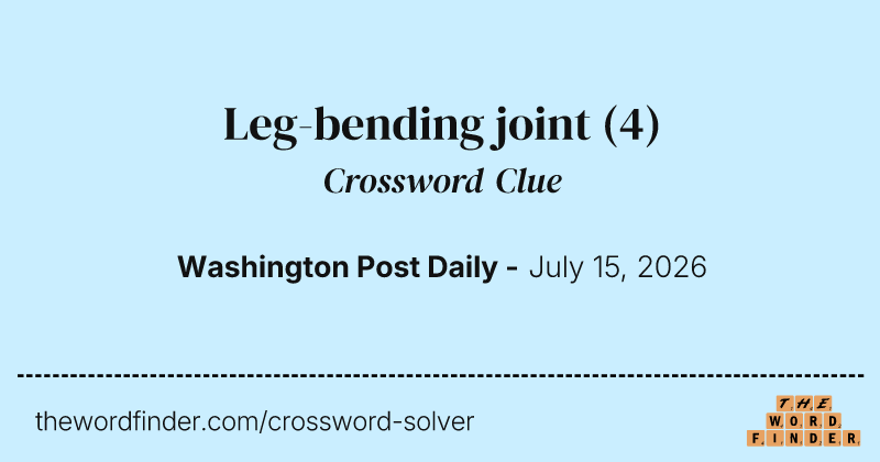 Leg-bending joint crossword clue image