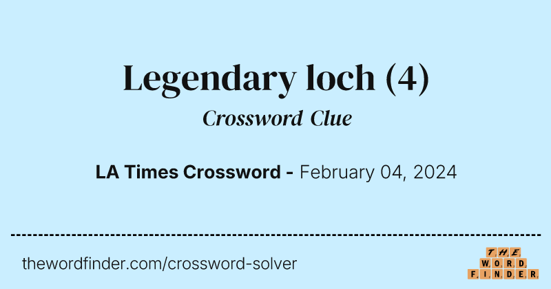 Legendary loch crossword clue image
