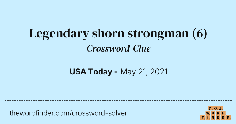 Legendary shorn strongman crossword clue image