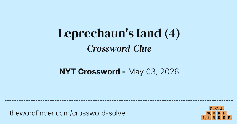 Leprechaun's land crossword clue image