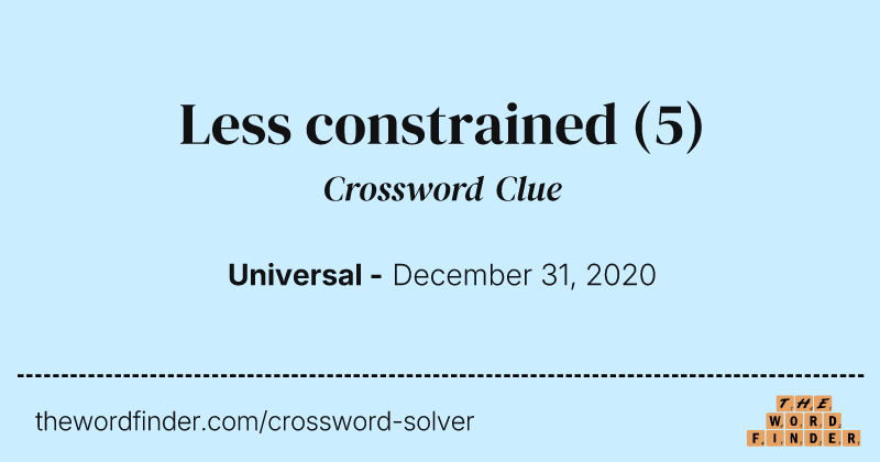 Less constrained crossword clue image
