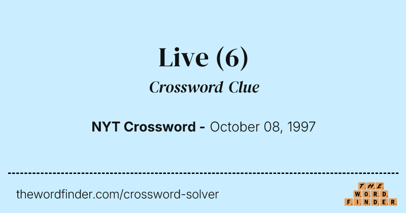 Live crossword clue image