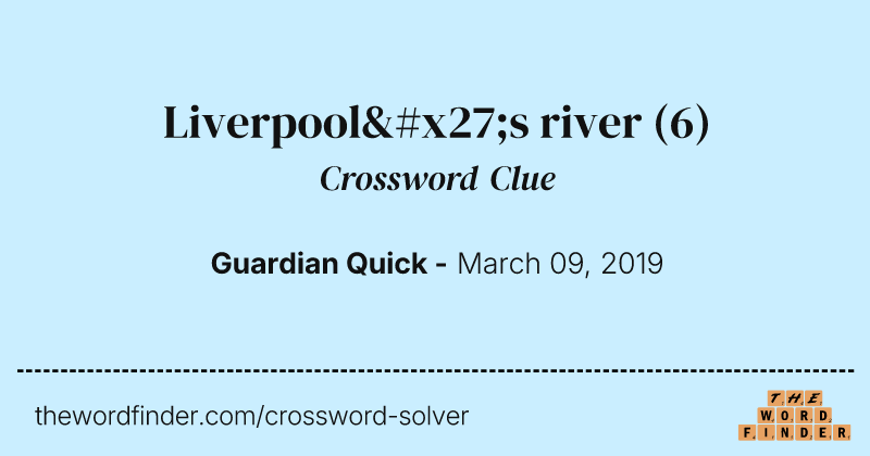 Liverpool's river crossword clue image