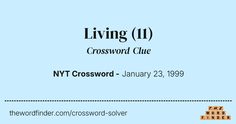 Living crossword clue image