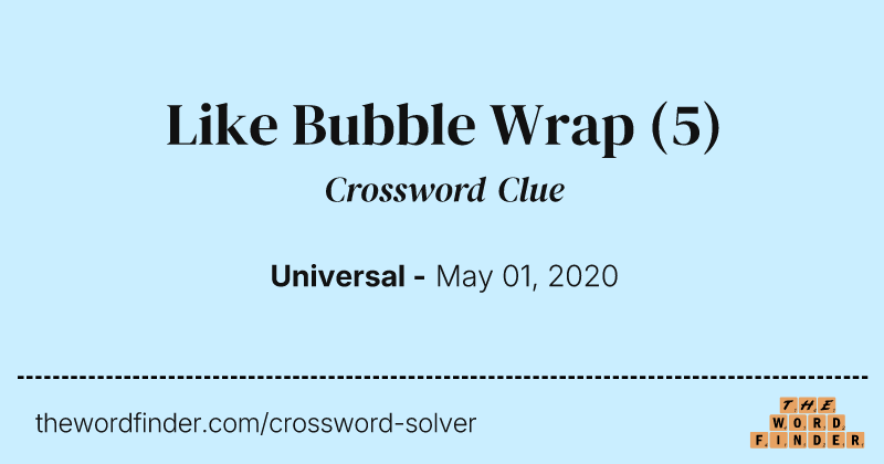 Like Bubble Wrap crossword clue image