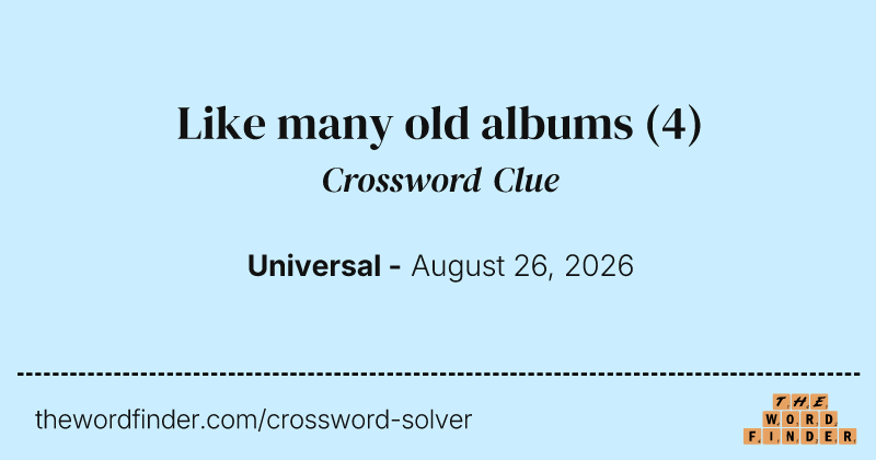 Like many old albums crossword clue image