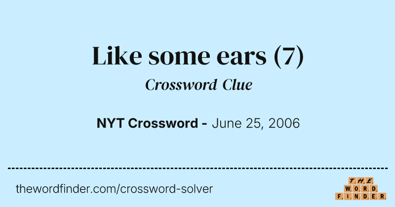 Like some ears crossword clue image