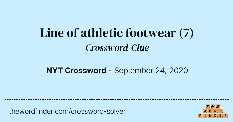 Line of athletic footwear crossword clue image